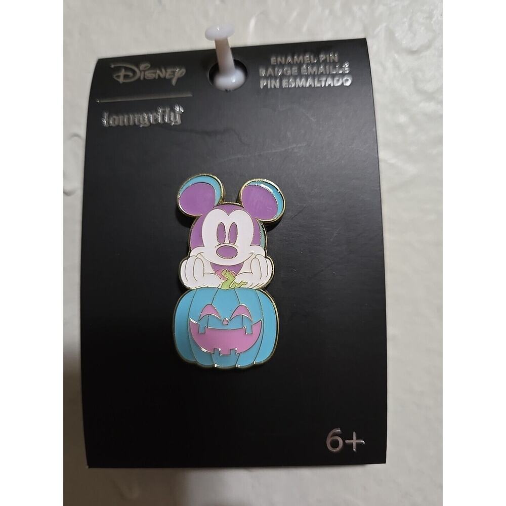 NEW Disney Loungefly Mickey Mouse Halloween Pastel Pumpkin Pin